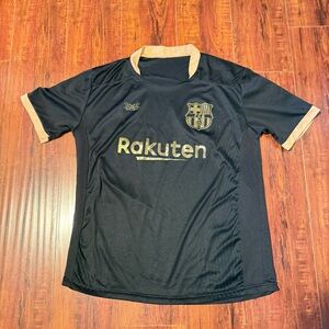 FC Barcelona Rakuten Soccer Jersey Size Small Black Preowned Read Info Below!!